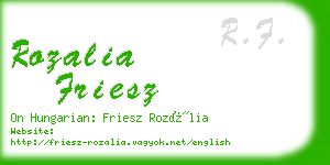 rozalia friesz business card